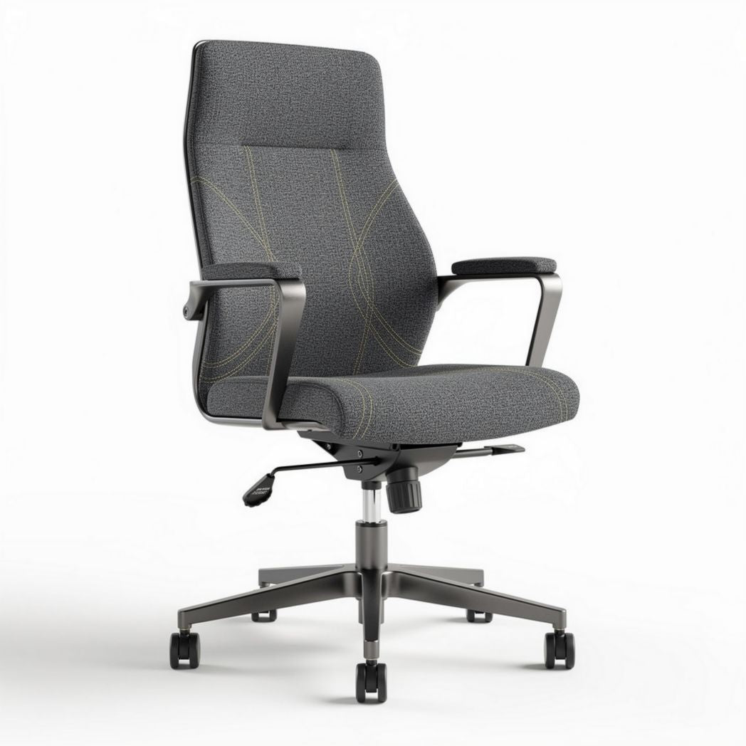 Office Chair with Adjustable Height and Ergonomic Design Made of Fabric and Metal – 60 x 60 x 100cm
