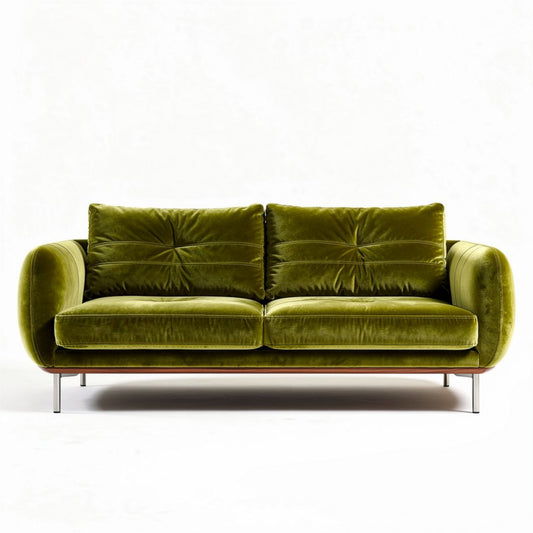 Velvet Sofa for Living Room Seating – Velvet Upholstery – 200 x 90 x 75cm
